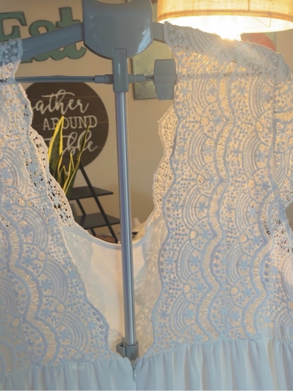 SHEIN White Lace Bodice Wedding Dress - Picture 5 of 13